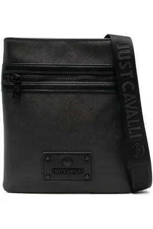 Roberto Cavalli Bolso messenger con parche del logo