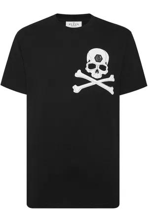 Philipp Plein Camiseta de algodón con estampado Skull