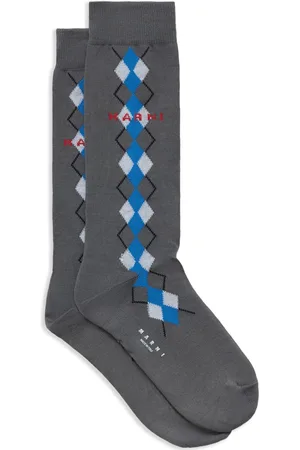 Marni Calcetines con logo en intarsia