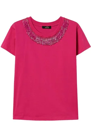Twin-Set Camiseta con detalle de flecos