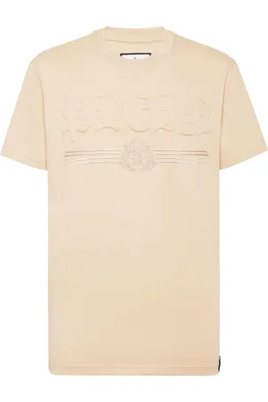 Philipp Plein Camiseta de algodón con logo en relieve
