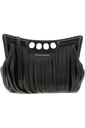 Alexander McQueen Bolso The Peak mini con flecos