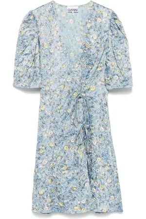 Ganni Vestido corto con estampado floral