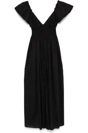 MATTEAU Vestido midi con mangas onduladas