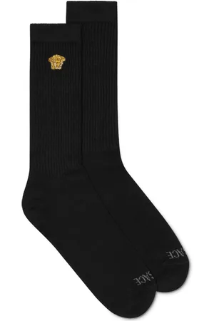 VERSACE Calcetines de canalé con bordado Medusa