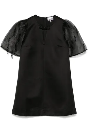 Ganni Vestido corto con flecos