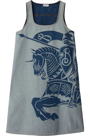 Burberry Vestido corto Equestrian Knight Design Denim
