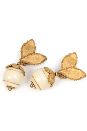 Saint Laurent Pendientes de clip 1980