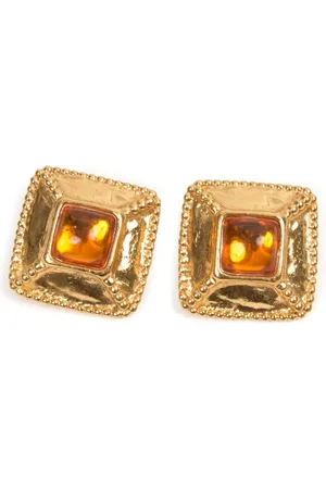Saint Laurent Pendientes de clip 1990