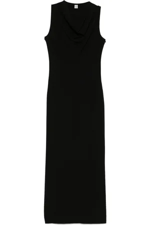 Totême Vestido largo con cuello desbocado
