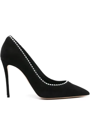 Casadei Zapatos con tacón de 100 mm y aplique de cristal