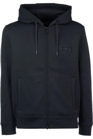 Emporio Armani Sudadera de cremallera con capucha y logo bordado