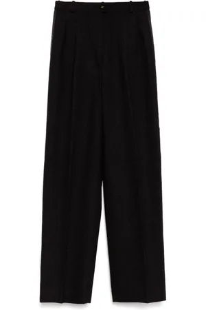 CHANEL Pantalones con franja del logo 1990-2000