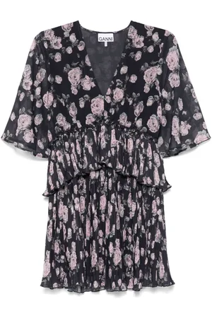 Ganni Vestido corto con estampado floral