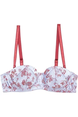 FLEUR DU MAL Sujetador balconette con rosa en jacquard