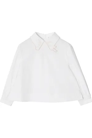 Burberry Camisa con cuello bordado