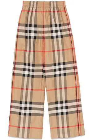 Burberry Pantalones de algodón con motivo Vintage Check