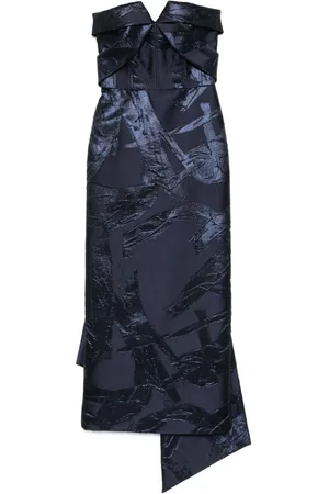 Amsale Vestido palabra de honor en jacquard