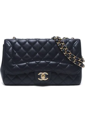 CHANEL Bolso de hombro con cierre giratorio CC 2015