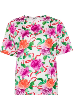 Hermès Camiseta con estampado floral 1990-2000