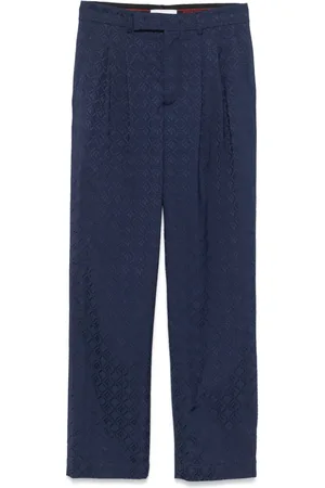 Marine Serre Pantalones Moon Diamond en jacquard