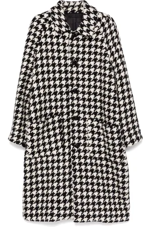 MAN ON THE BOON. Abrigo oversize con motivo de pied de poule