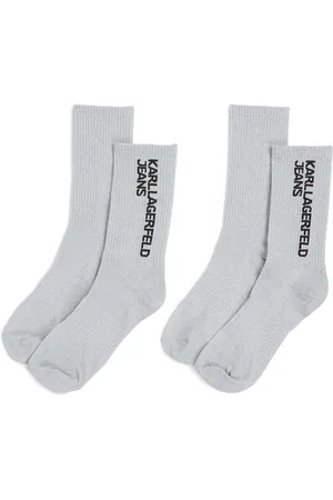Karl Lagerfeld Set de dos pares de calcetines con logo