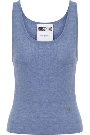 Moschino Top de canalé fino