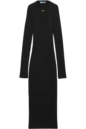 Prada Vestido midi de canalé