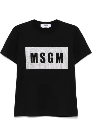 Msgm Camiseta con logo estampado