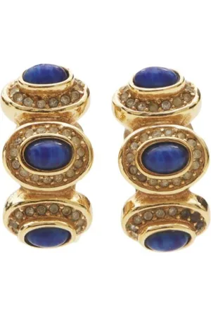 Dior Pendientes de clip con cabujón 1990