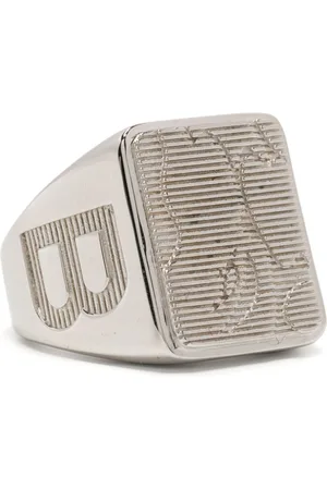 A Bathing Ape Anillo de sello con motivo militar