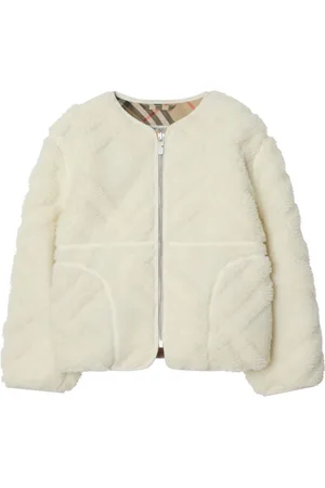 Burberry Chaqueta de tejido polar a cuadros