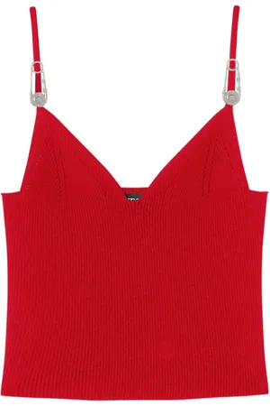 VERSACE Top corto Safety Pin