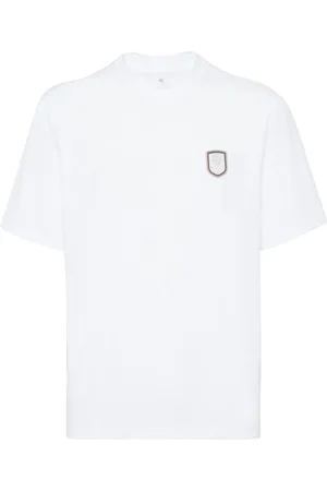 Brunello Cucinelli Camiseta con parche del logo
