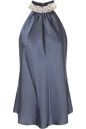 Simkhai Blusa con detalle de gemas