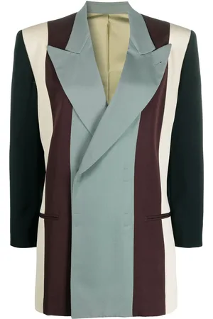 Jean Paul Gaultier Blazer a rayas con motivo colour block 1994