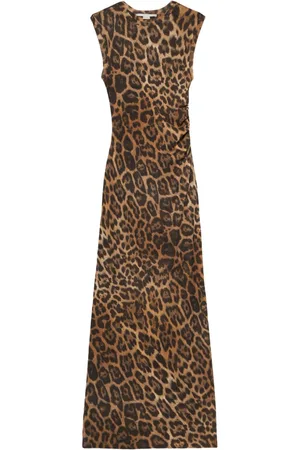 Stella McCartney Vestido con estampado de leopardo