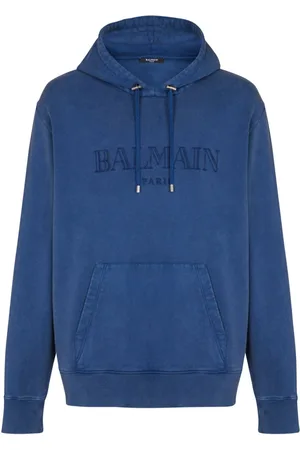 Balmain Sudadera con capucha y logo bordado