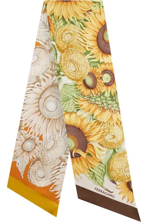Salvatore Ferragamo Fular con estampado Sunflower