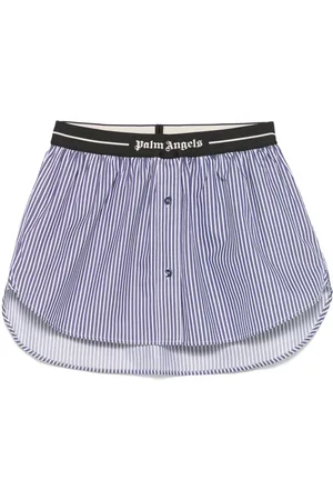 Palm Angels Falda corta a rayas