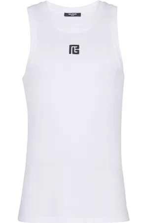 Balmain Top con logo bordado