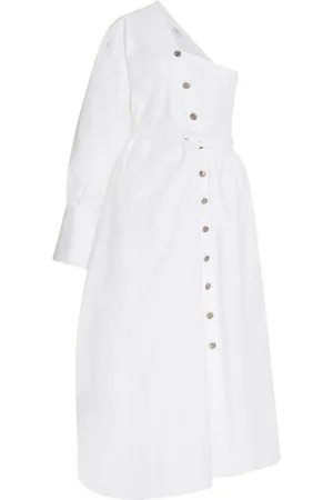 ROSETTA GETTY Vestido camisero midi asimétrico