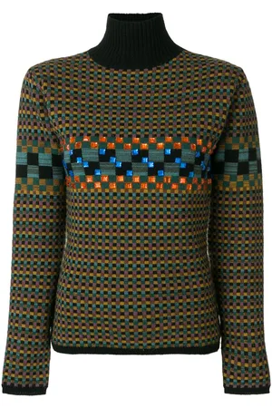 Jean Paul Gaultier Jersey de punto con motivo cuadrado