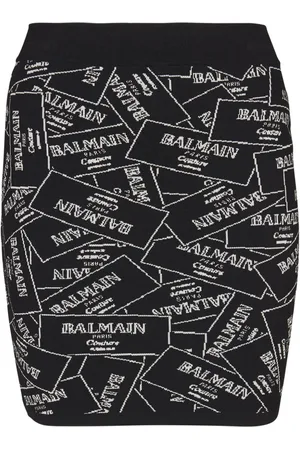 Balmain Falda con motivo en jacquard