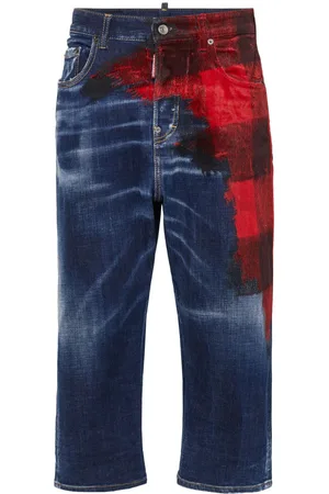 Dsquared2 Vaqueros con panel a cuadros