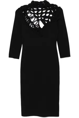 Roberto Cavalli Vestido midi de punto flojo