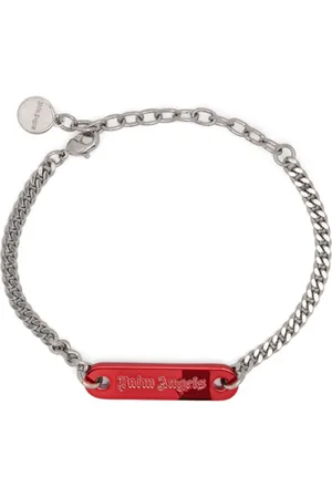 Palm Angels Pulsera con placa del logo
