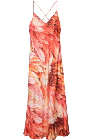 Roberto Cavalli Vestido largo Plumage