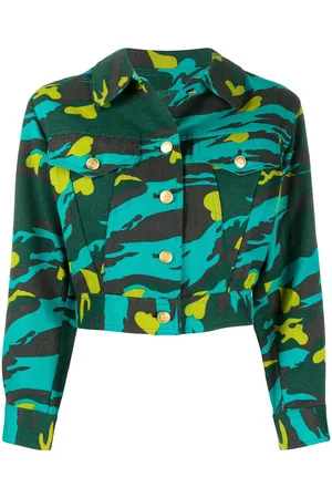 Jean Paul Gaultier Chaqueta vaquera con motivo militar